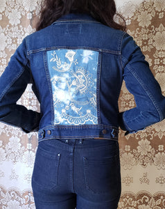Reworked Denim Jacket - Embroidered Floral