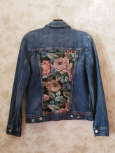 Load image into Gallery viewer, Reworked Denim Jacket - Floral Garden
