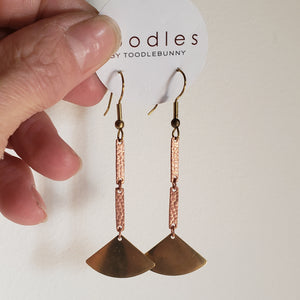 Triangle bar drop earrings