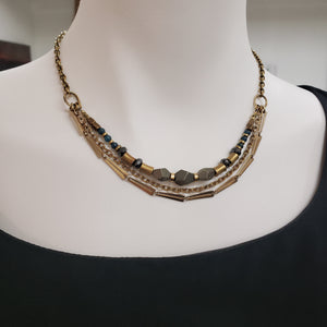 Trio Protection Collar - Pyrite, Apatite