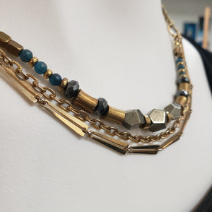 Trio Protection Collar - Pyrite, Apatite