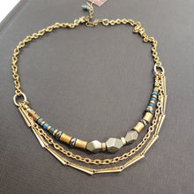 Load image into Gallery viewer, Trio Protection Collar - Pyrite, Apatite
