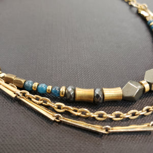 Trio Protection Collar - Pyrite, Apatite