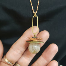 Load image into Gallery viewer, Saturna Sphere pendant necklace - Golden Rutilated Quartz
