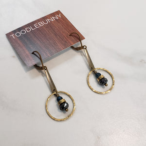 Bar Ring Drop Earrings