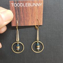 Load image into Gallery viewer, Bar Ring Drop Earrings
