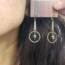 Load image into Gallery viewer, Bar Ring Drop Earrings
