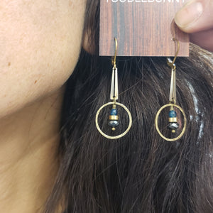 Bar Ring Drop Earrings