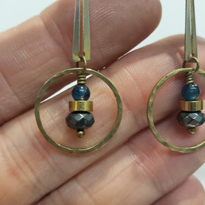 Bar Ring Drop Earrings