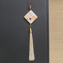 Load image into Gallery viewer, Peach Ocean Jasper Tassel Necklace
